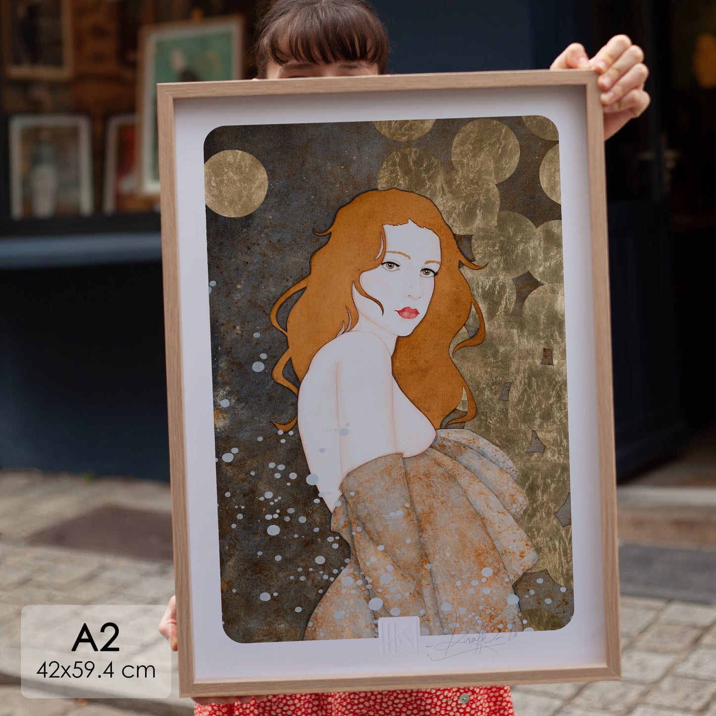 Portrait féminin, beauté, décoratif et figuratif, Lalou Kraffe à Auray, Honfleur et Pont-Aven