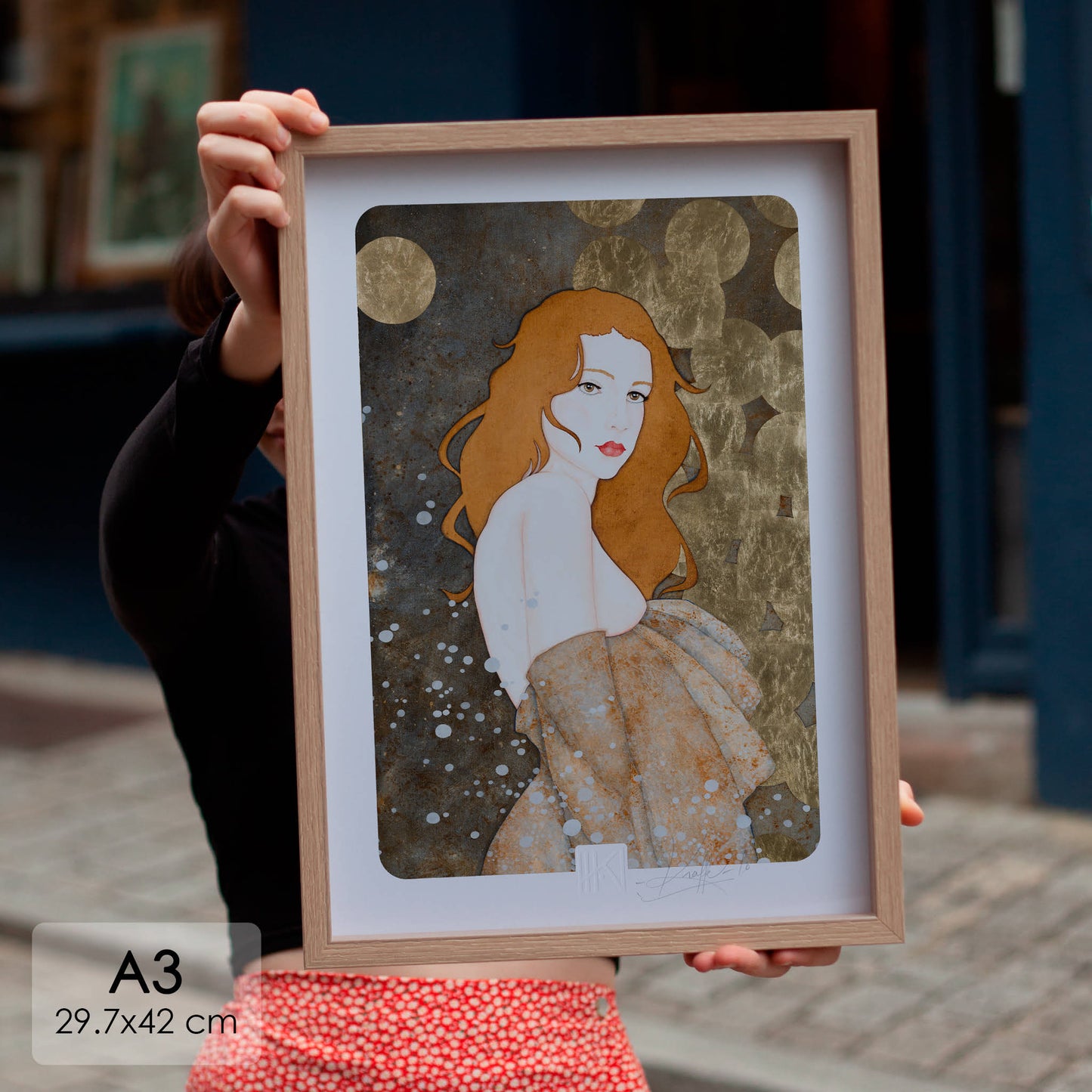 Portrait féminin, beauté, décoratif et figuratif, Lalou Kraffe à Auray, Honfleur et Pont-Aven