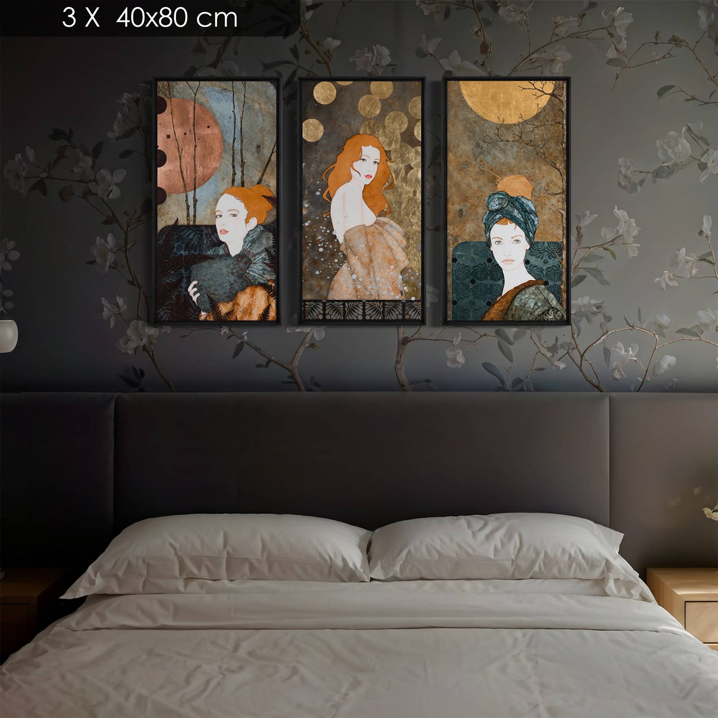 Portrait féminin, beauté, décoratif et figuratif, Lalou Kraffe à Auray, Honfleur et Pont-Aven