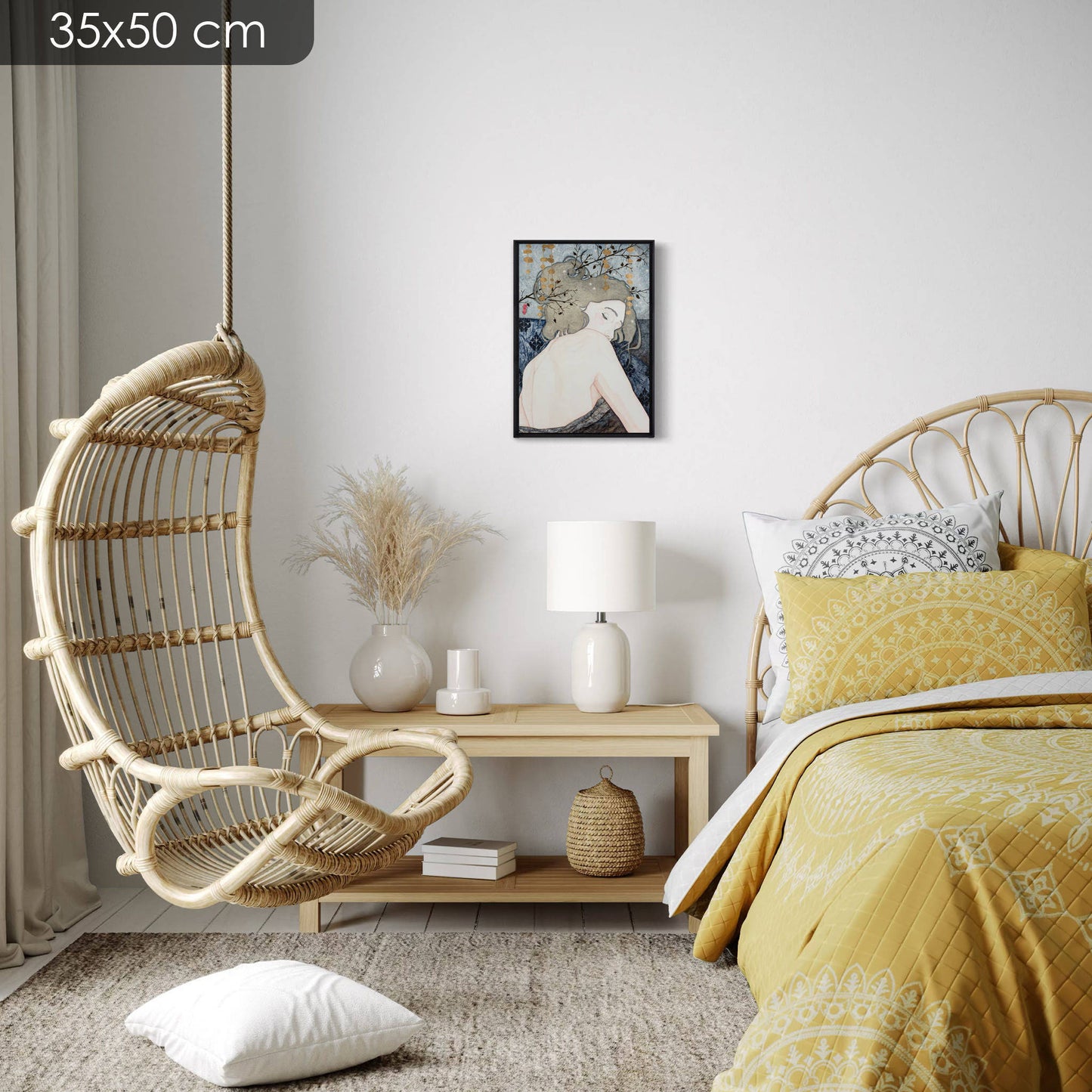 Portrait féminin, douceur, délicatesse et poésie de Lalou Kraffe à la Galerie KLE en Bretagne et Normandie