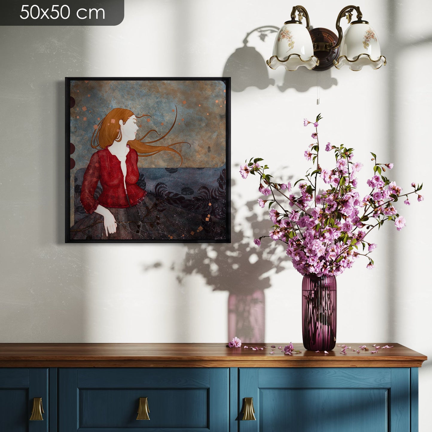 Portrait féminin, Galerie KLE, Lalou Kraffe, grâce, modernité et poésie, Bretagne et Normandie