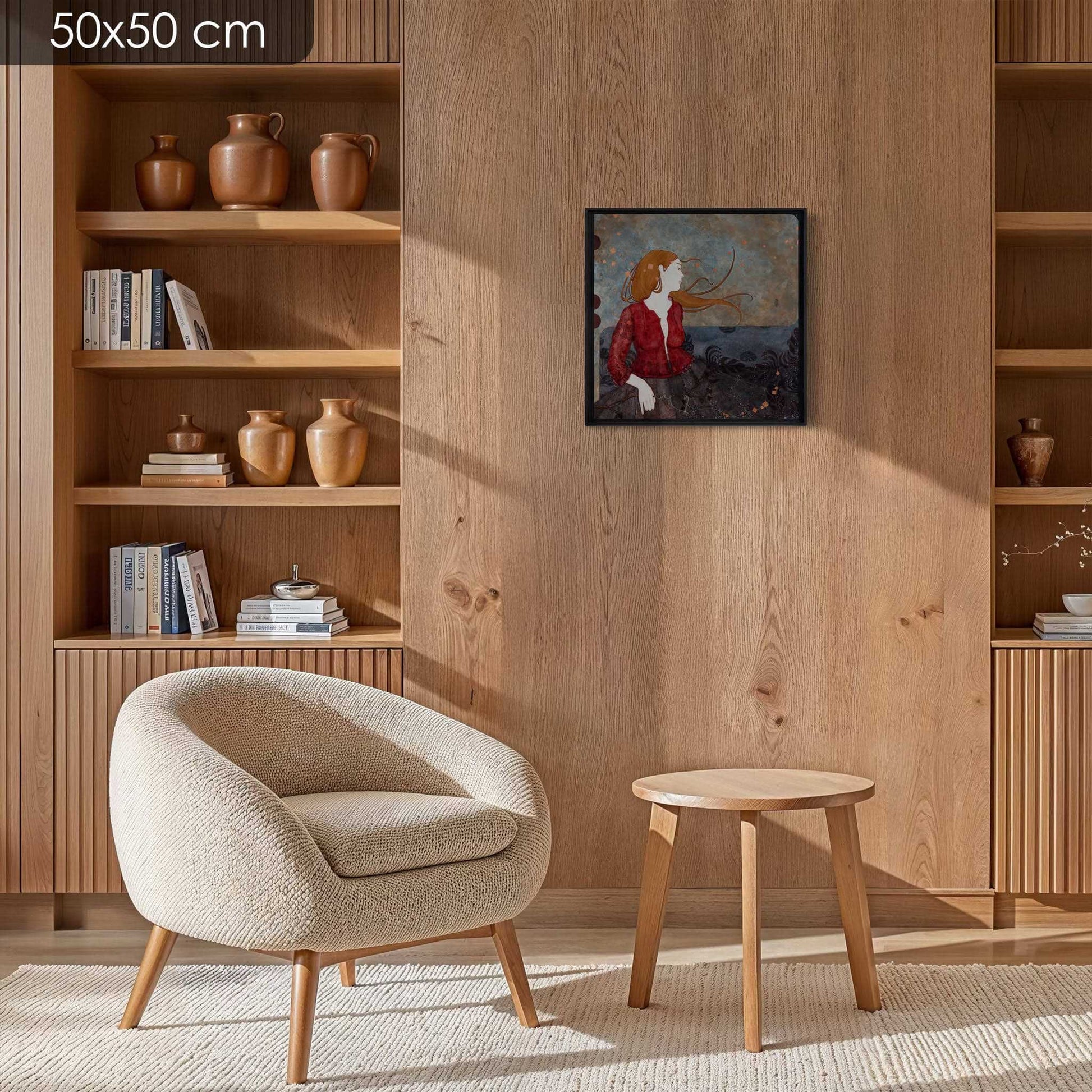 Portrait féminin, Galerie KLE, Lalou Kraffe, grâce, modernité et poésie, Bretagne et Normandie