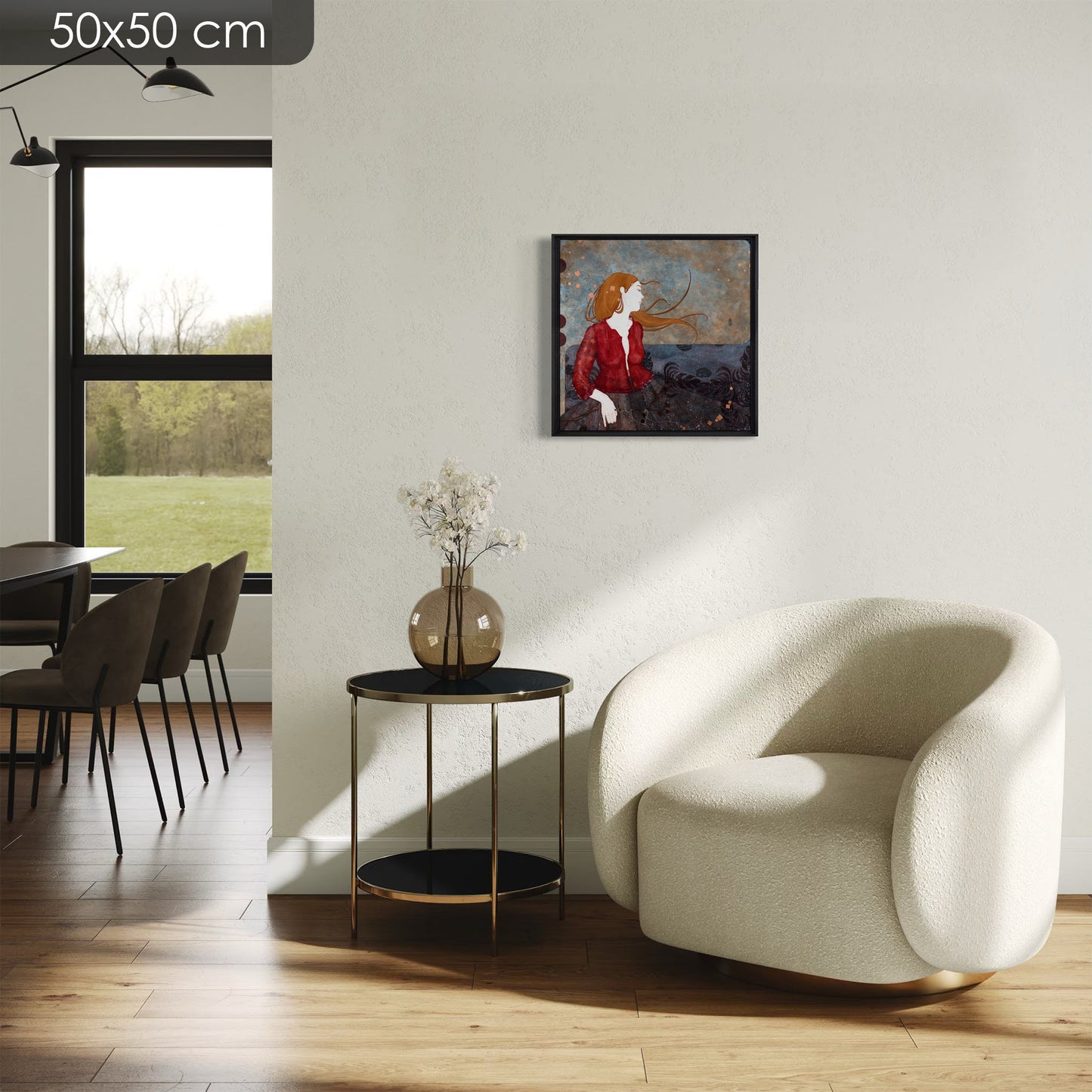 Portrait féminin, Galerie KLE, Lalou Kraffe, grâce, modernité et poésie, Bretagne et Normandie