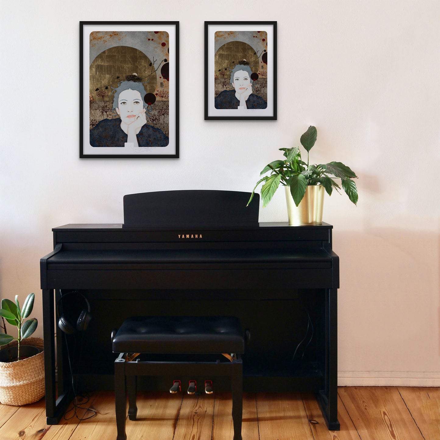 Portrait féminin Tirage d’art Lalou Kraffe Auray Pont Aven Honfleur 