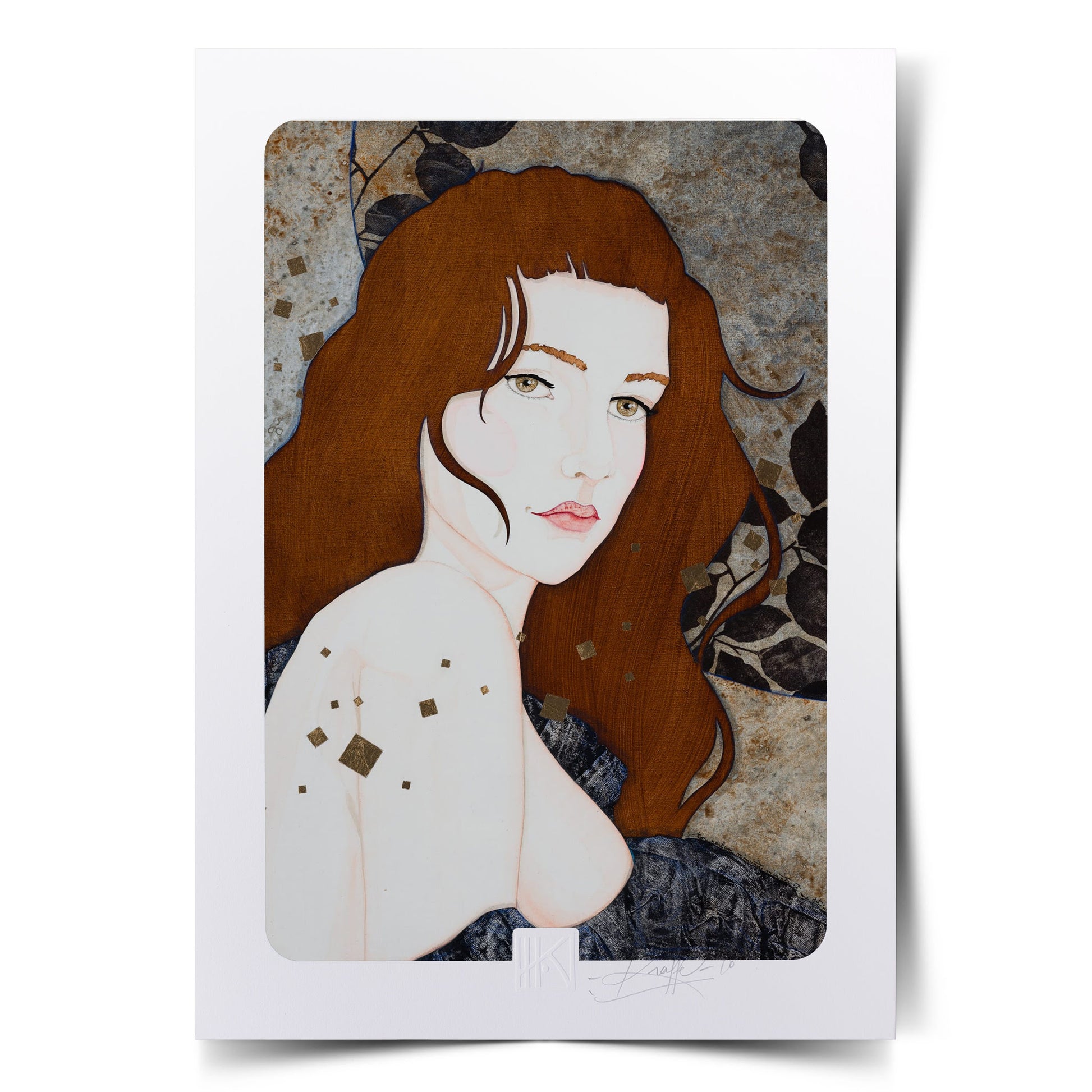 Portrait féminin tirage d’art Lalou Kraffe Bretagne Normandie