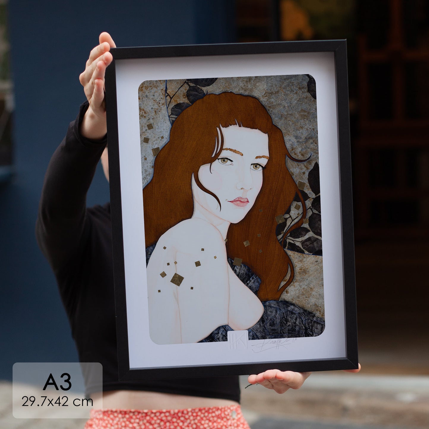 Portrait féminin tirage d’art Lalou Kraffe Bretagne Normandie