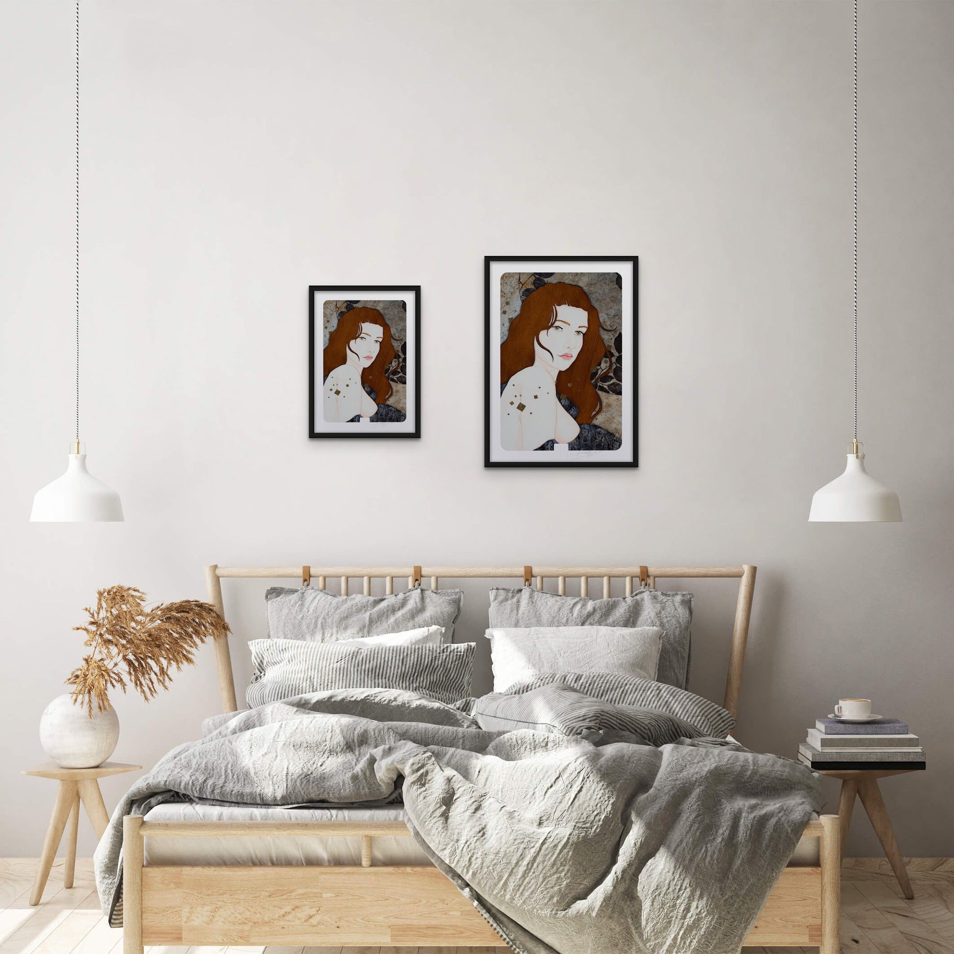 Portrait féminin tirage d’art Lalou Kraffe Bretagne Normandie