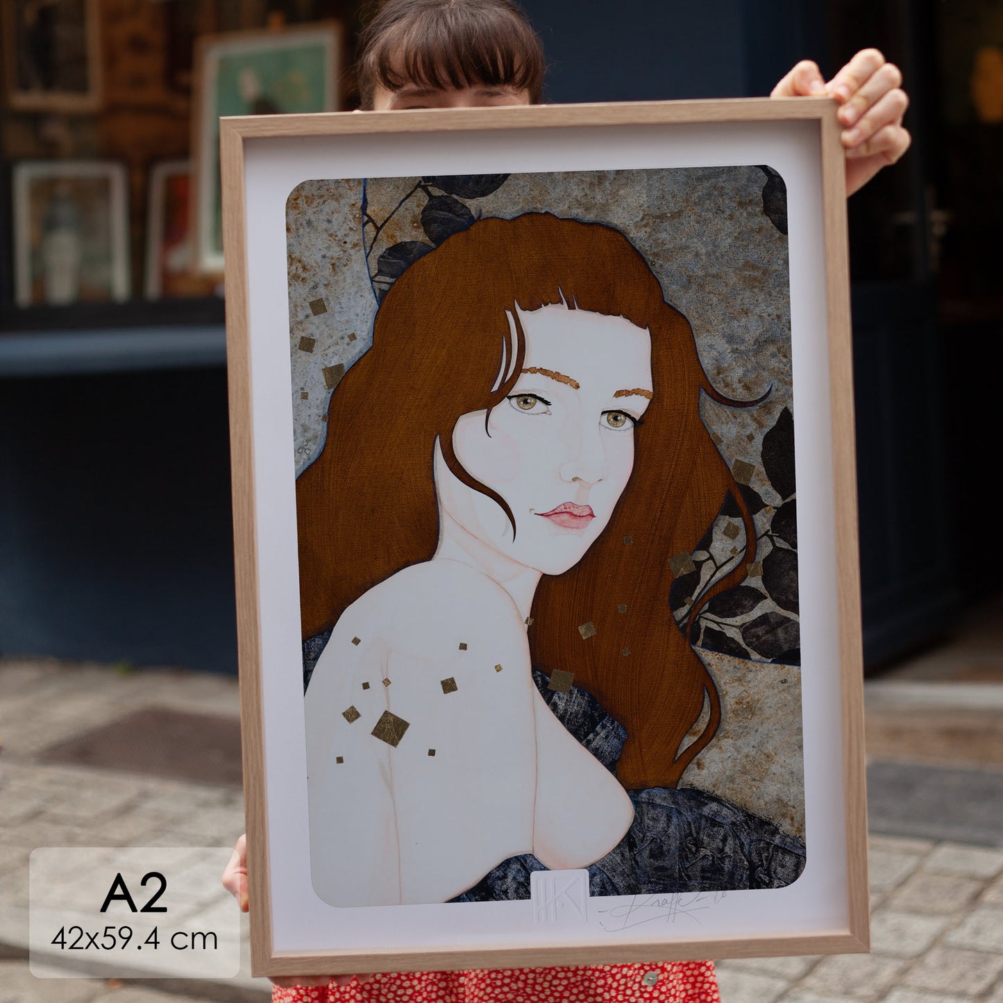 Portrait féminin tirage d’art Lalou Kraffe Bretagne Normandie