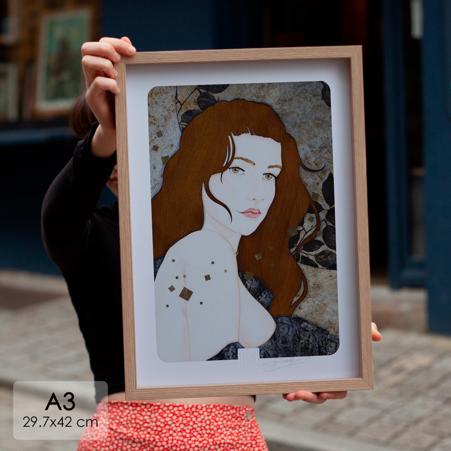 Portrait féminin tirage d’art Lalou Kraffe Bretagne Normandie