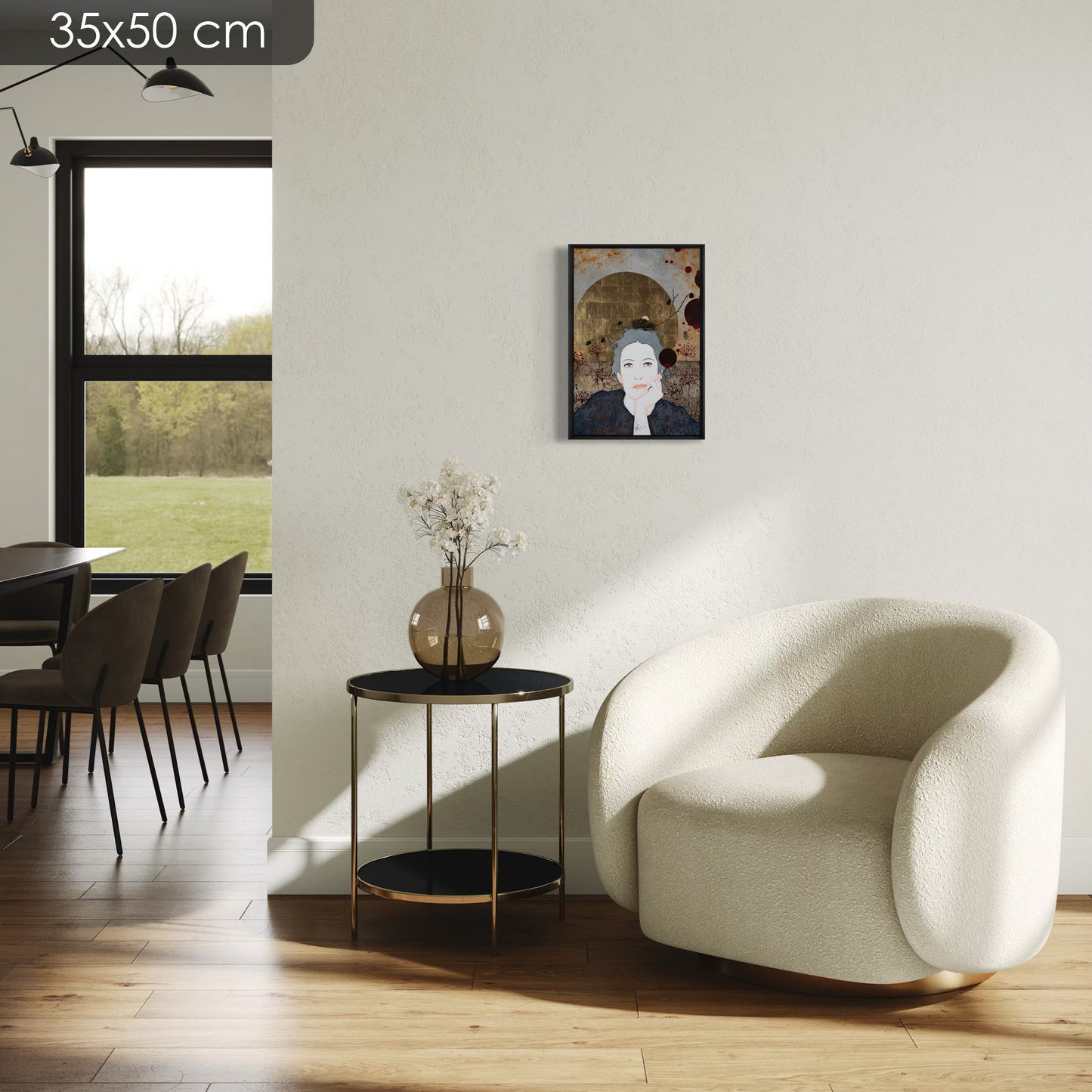 Portrait féminin de Lalou Kraffe, regard et expression, moderne, Auray, Honfleur et Pont-Aven