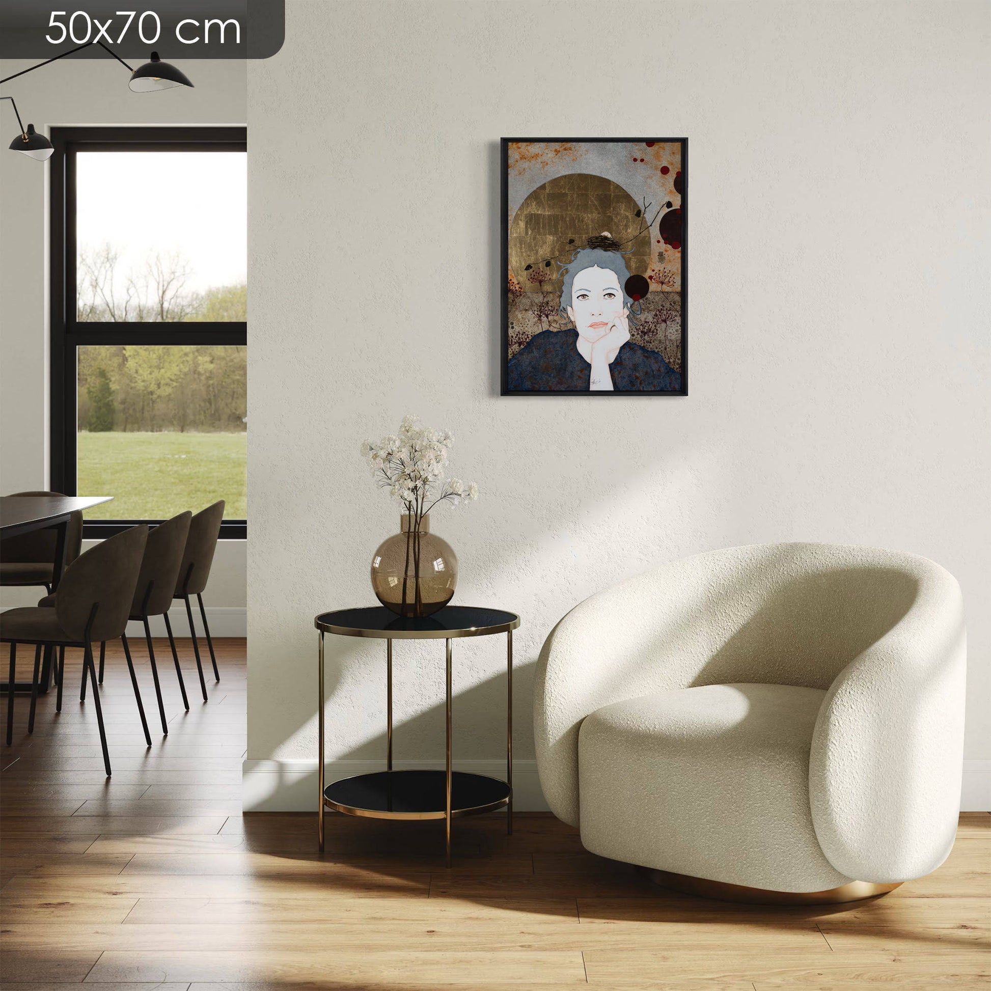 Portrait féminin, Lalou Kraffe, Regard, Expression, Moderne, Auray, Honfleur, Pont-Aven