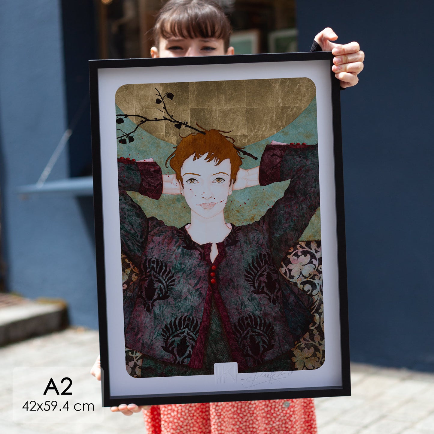 Portrait de femme, expression et regard, coquetterie de Lalou Kraffe à Auray, Pont-Aven, Honfleur