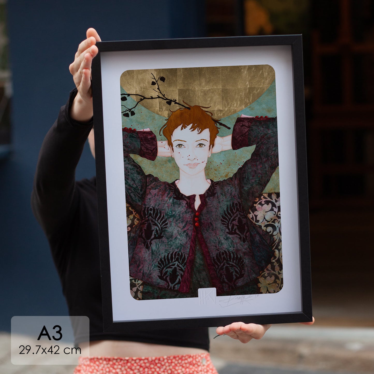 Portrait de femme, expression et regard, coquetterie de Lalou Kraffe à Auray, Pont-Aven, Honfleur