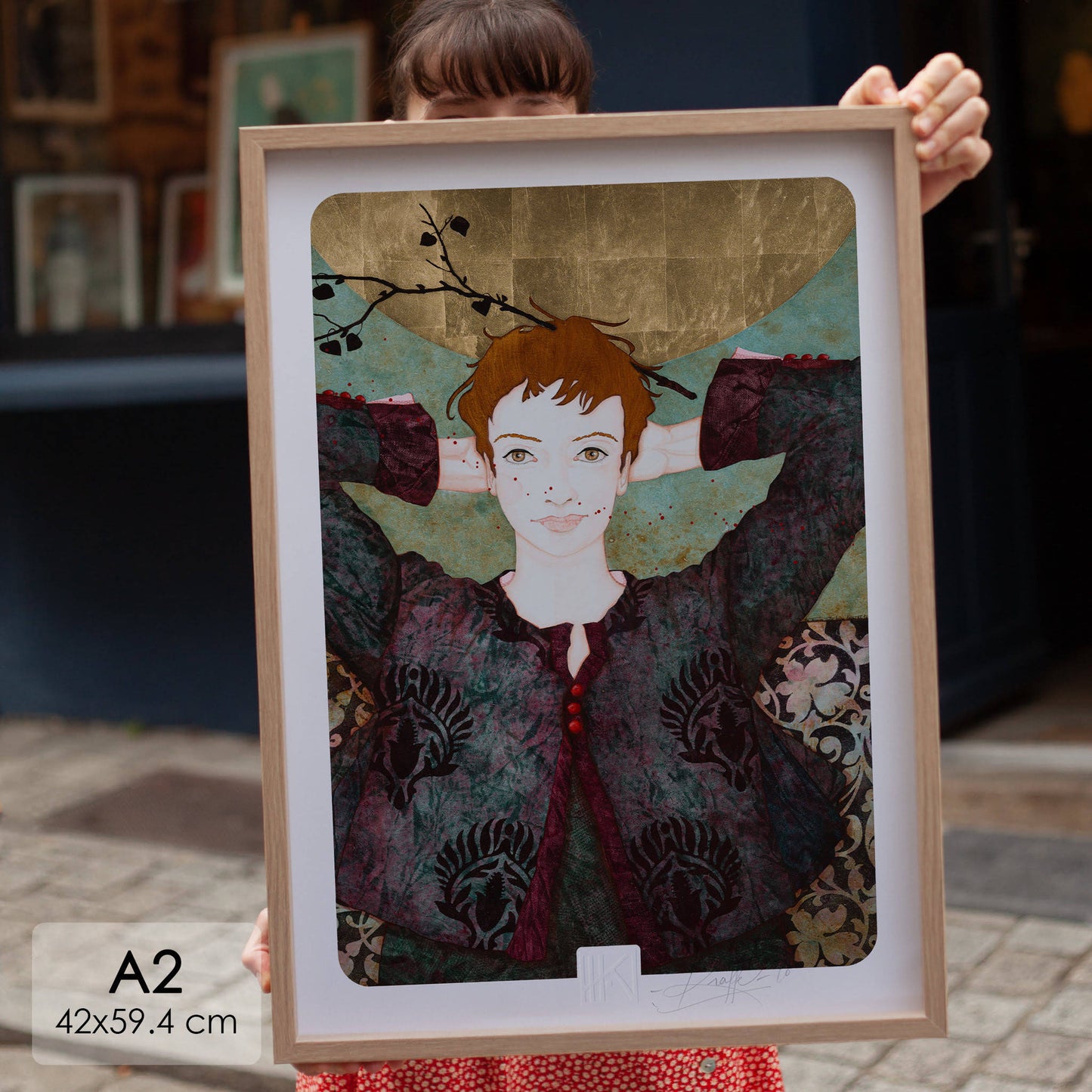 Portrait de femme, expression et regard, coquetterie de Lalou Kraffe à Auray, Pont-Aven, Honfleur