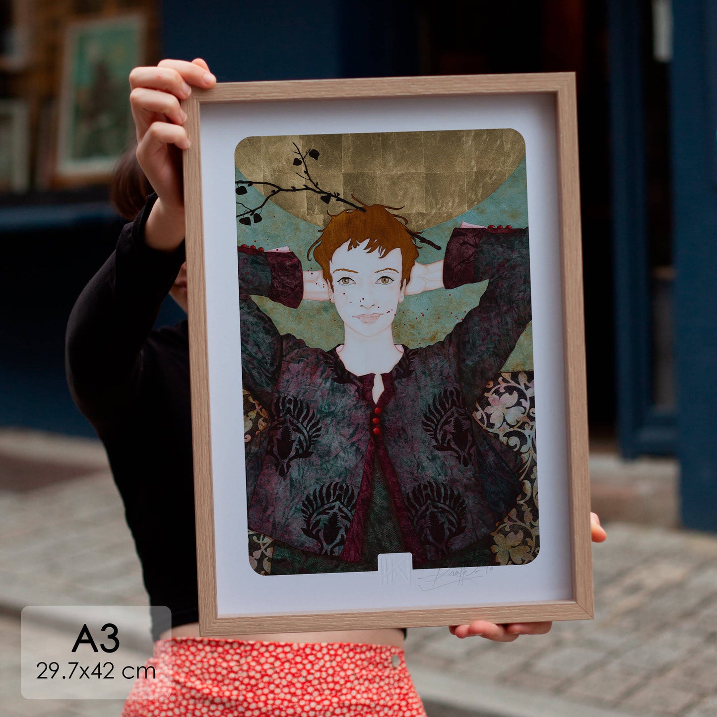 Portrait de femme, expression et regard, coquetterie de Lalou Kraffe à Auray, Pont-Aven, Honfleur