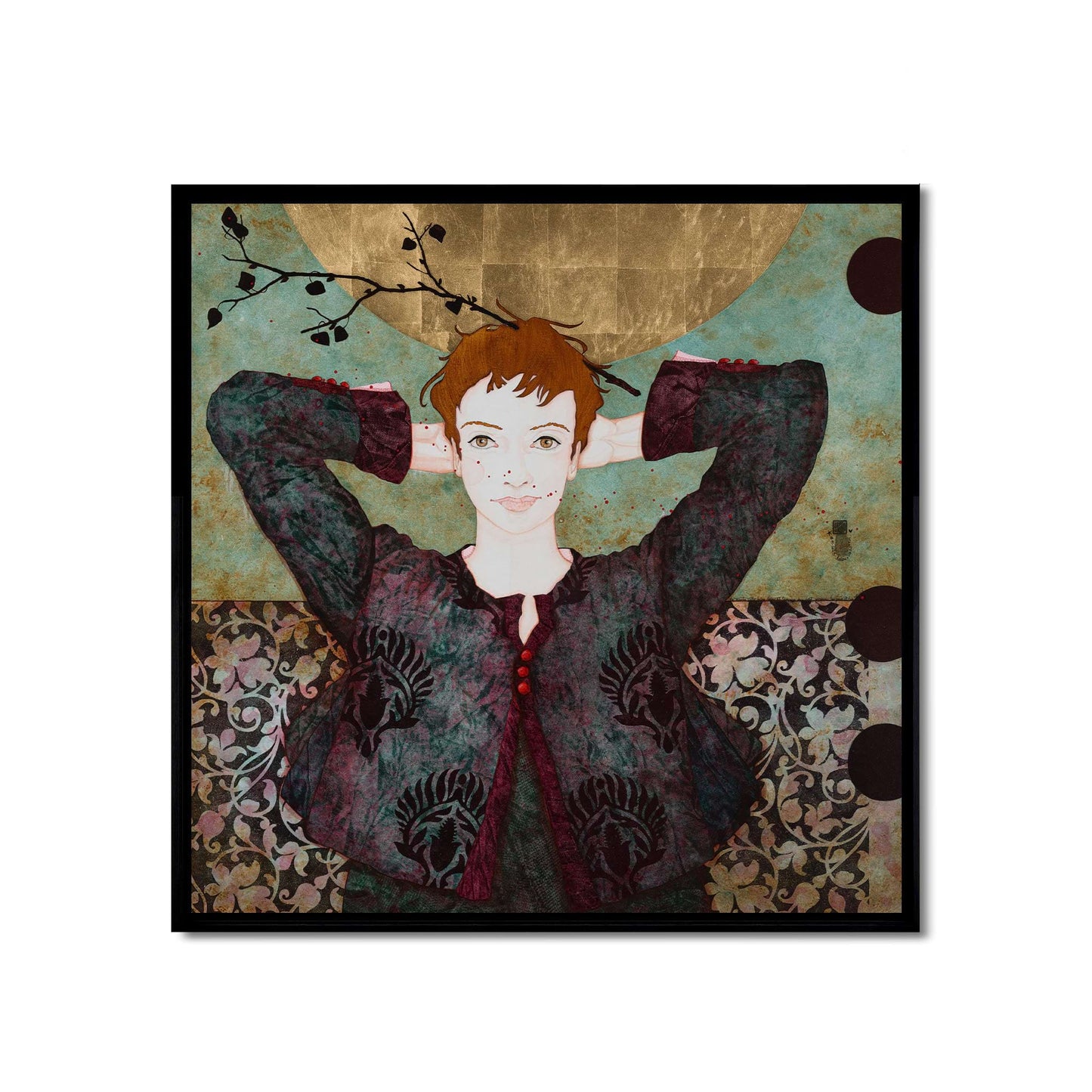 Portrait de femme, expression du regard, coquetterie, Lalou Kraffe à Auray, Pont-Aven et Honfleur