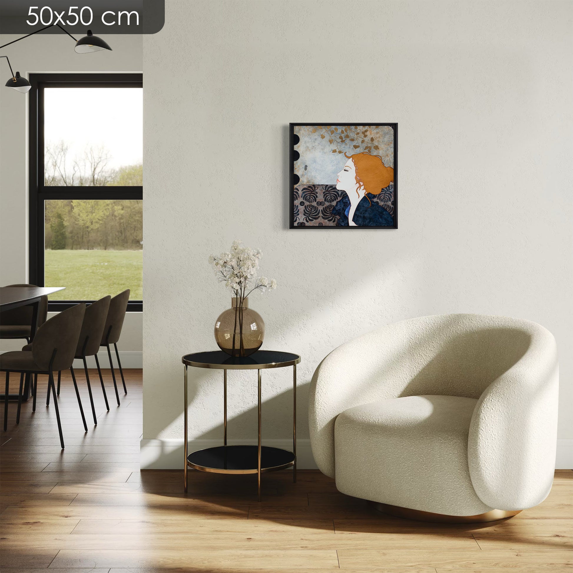 Portrait de femme, galerie KLE à Auray, Pont-Aven et Honfleur, Lalou Kraffe, élégance et délicatesse