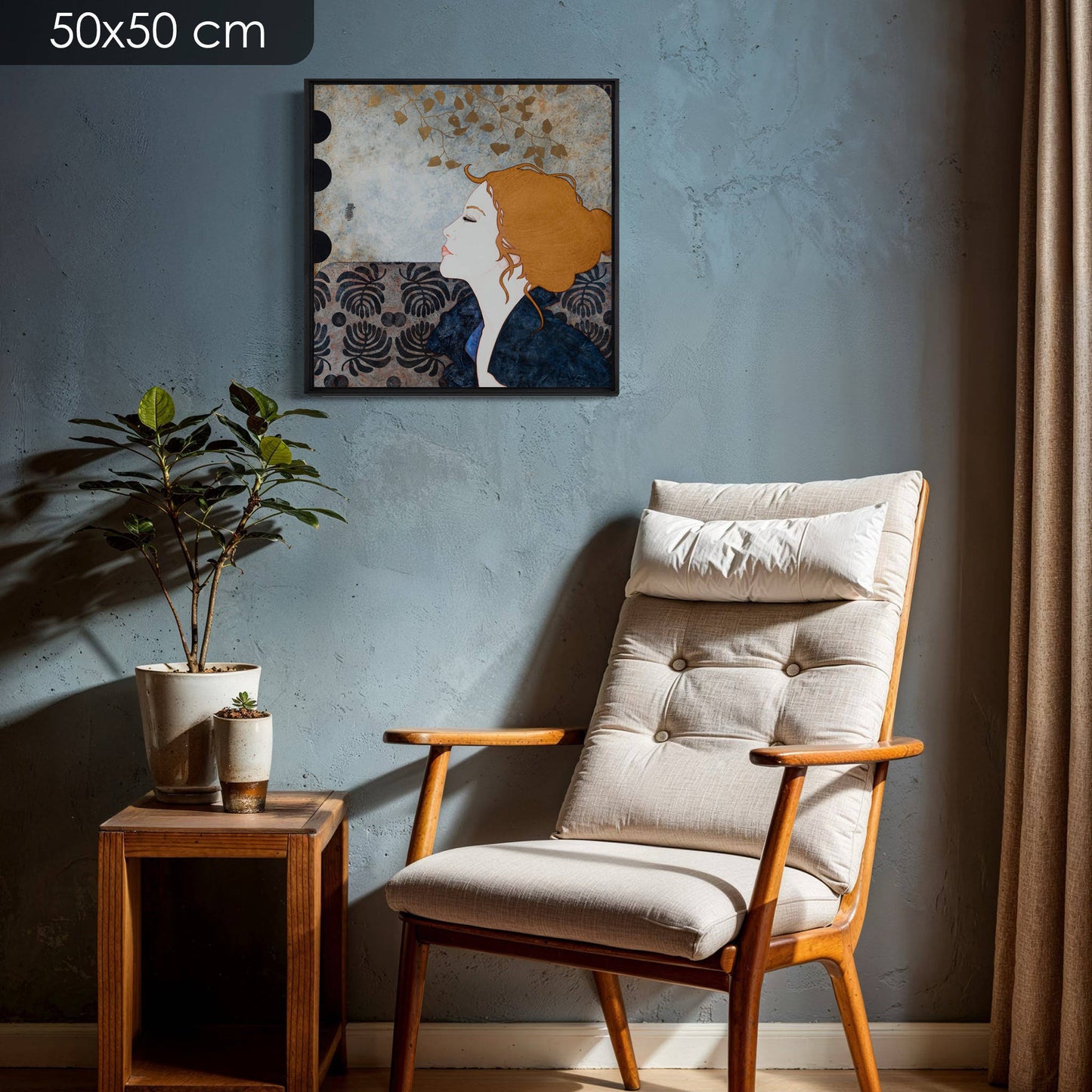 Portrait de femme, galerie KLE à Auray, Pont-Aven et Honfleur, Lalou Kraffe, élégance et délicatesse 