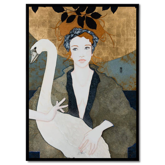 Portrait de femme, Lalou Kraffe, Élégance, Délicatesse, Galerie KLE, Bretagne, Normandie