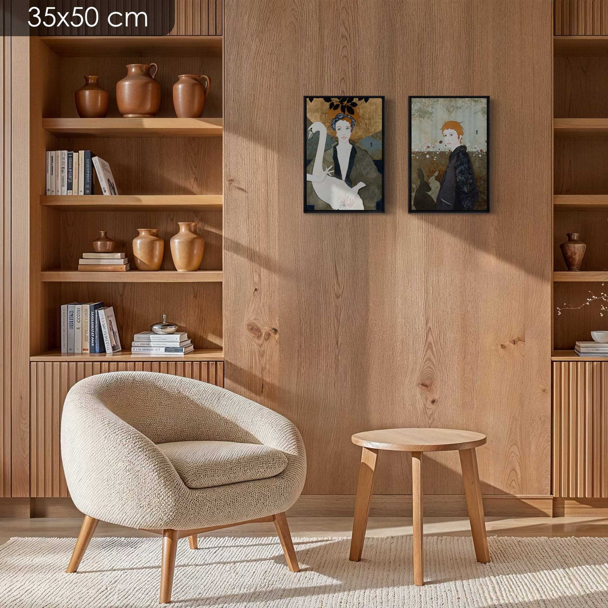 Portrait de femme, Lalou Kraffe, élégance et délicatesse, Galerie KLE, Bretagne et Normandie