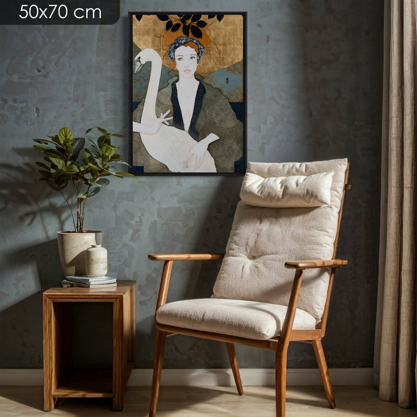 Portrait de femme, Lalou Kraffe, Élégance, Délicatesse, Galerie KLE, Bretagne, Normandie