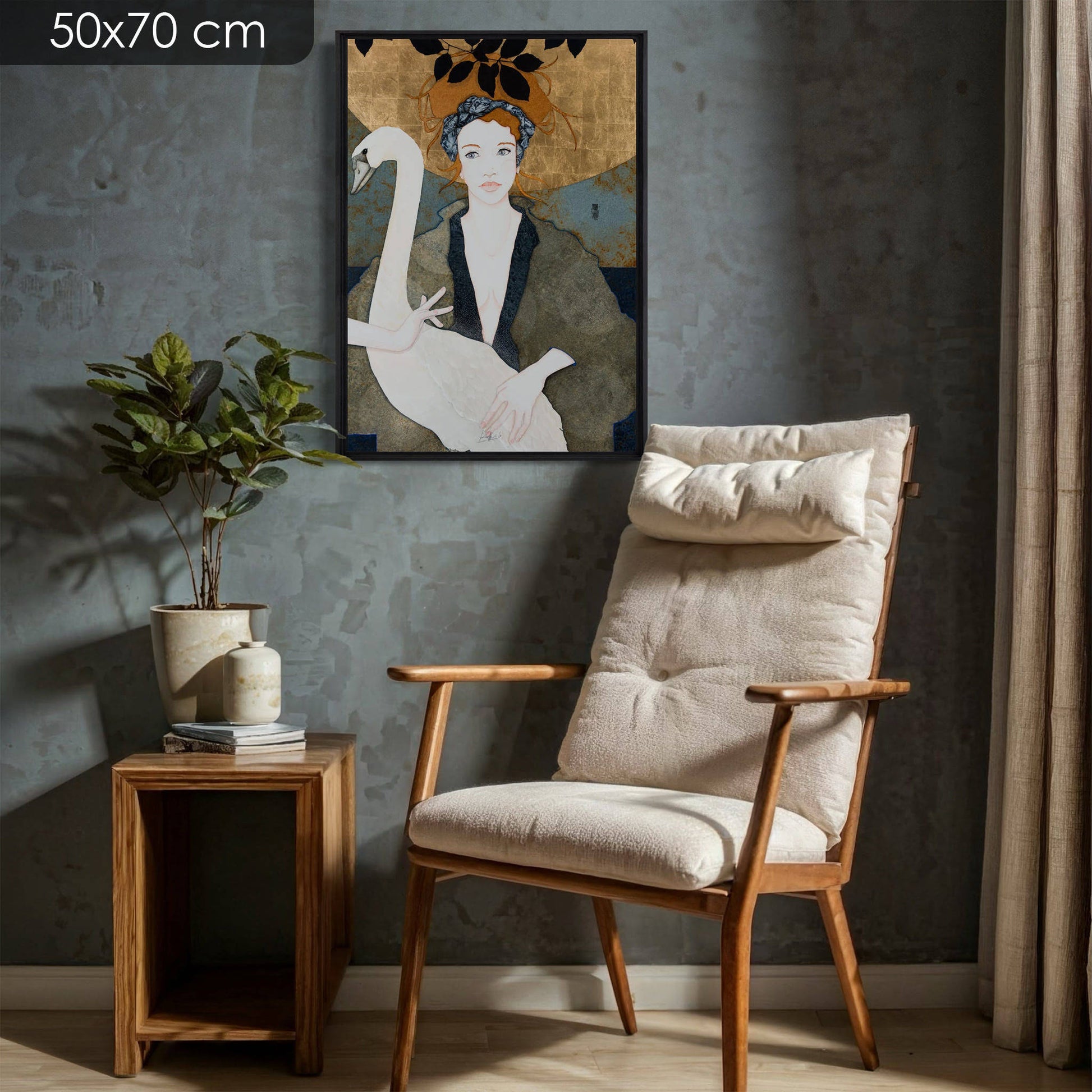 Portrait de femme, Lalou Kraffe, Élégance, Délicatesse, Galerie KLE, Bretagne, Normandie