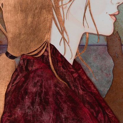 Tableau original : « Un lièvre furtif, le parfum des fleurs, la douceur des couleurs, merci jardin, je respire à nouveau »