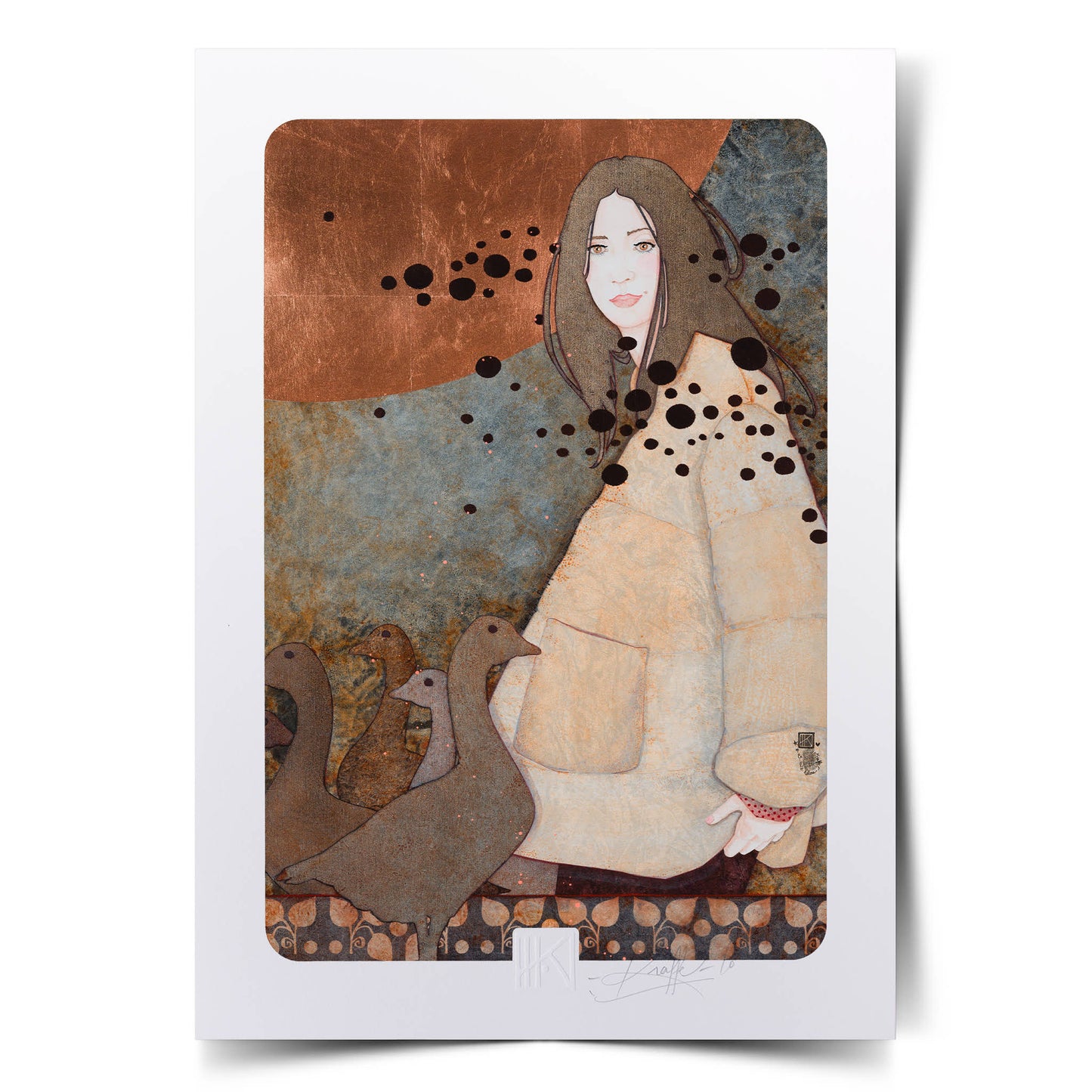 Portrait de femme moderne et figuratif, nature et tranquillité poétique en Normandie et Bretagne