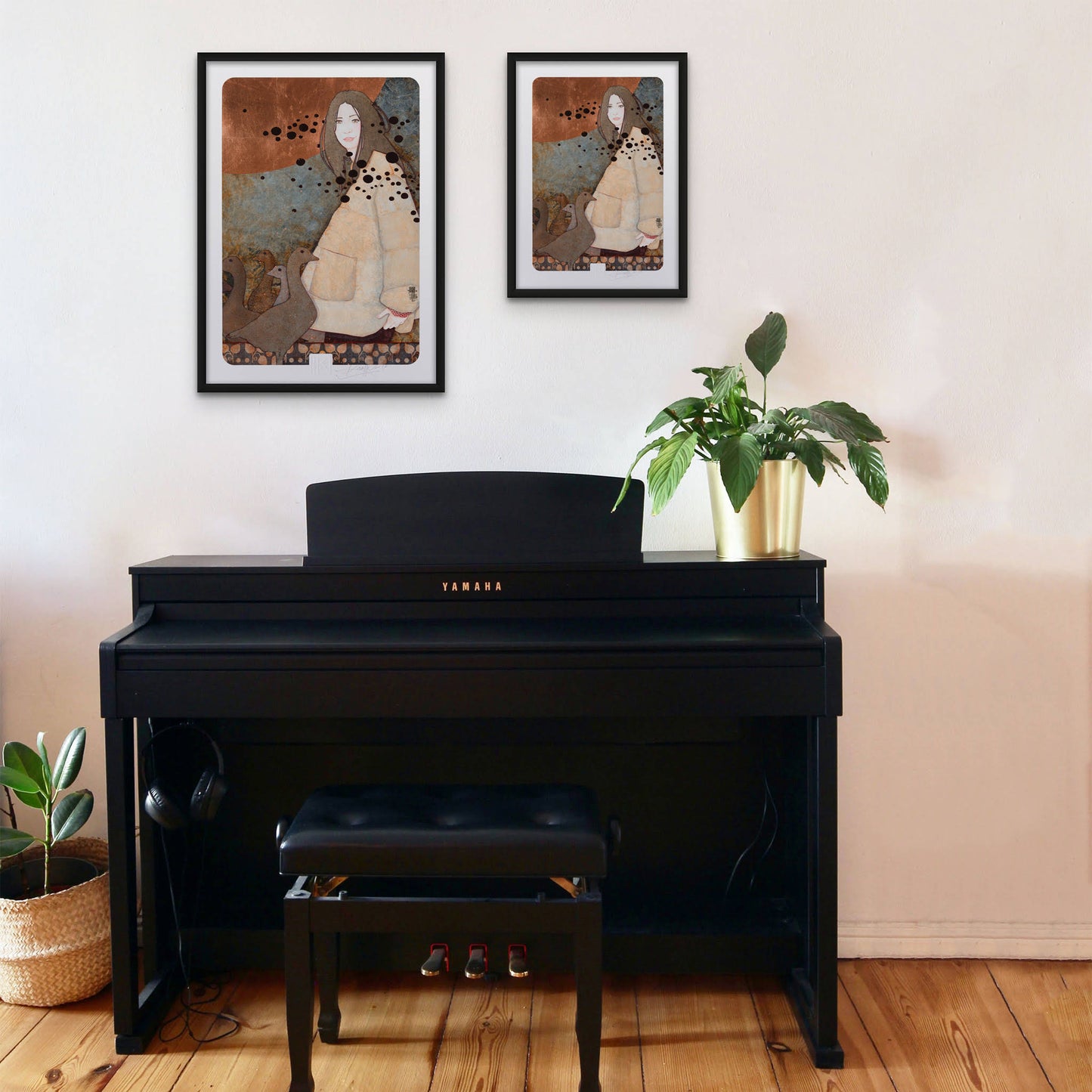 Portrait de femme moderne et figuratif, nature et tranquillité poétique en Normandie et Bretagne