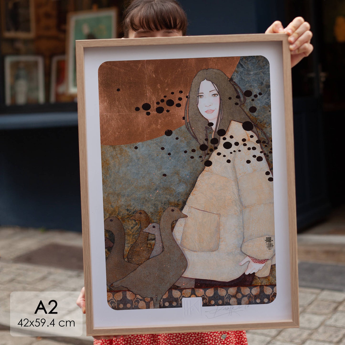 Portrait de femme moderne et figuratif, nature et tranquillité poétique en Normandie et Bretagne