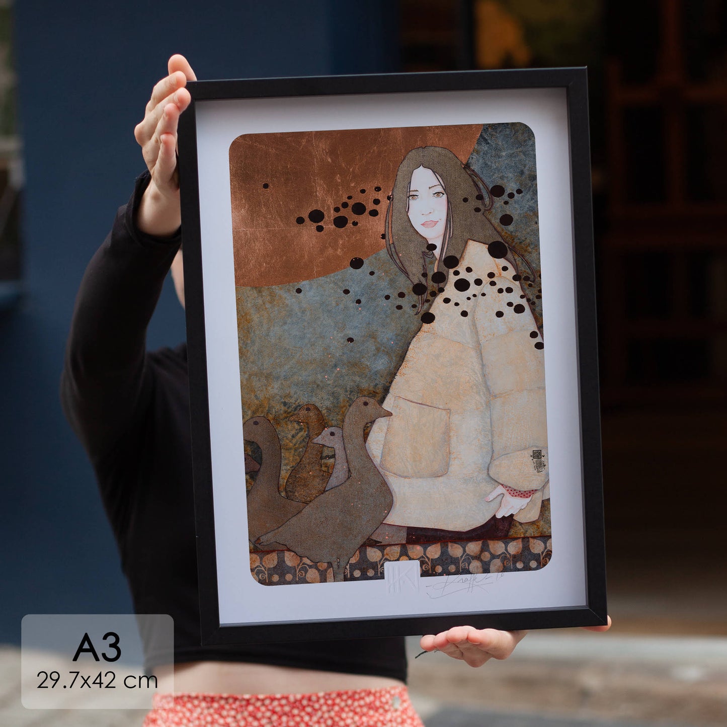 Portrait de femme moderne et figuratif, nature et tranquillité poétique en Normandie et Bretagne