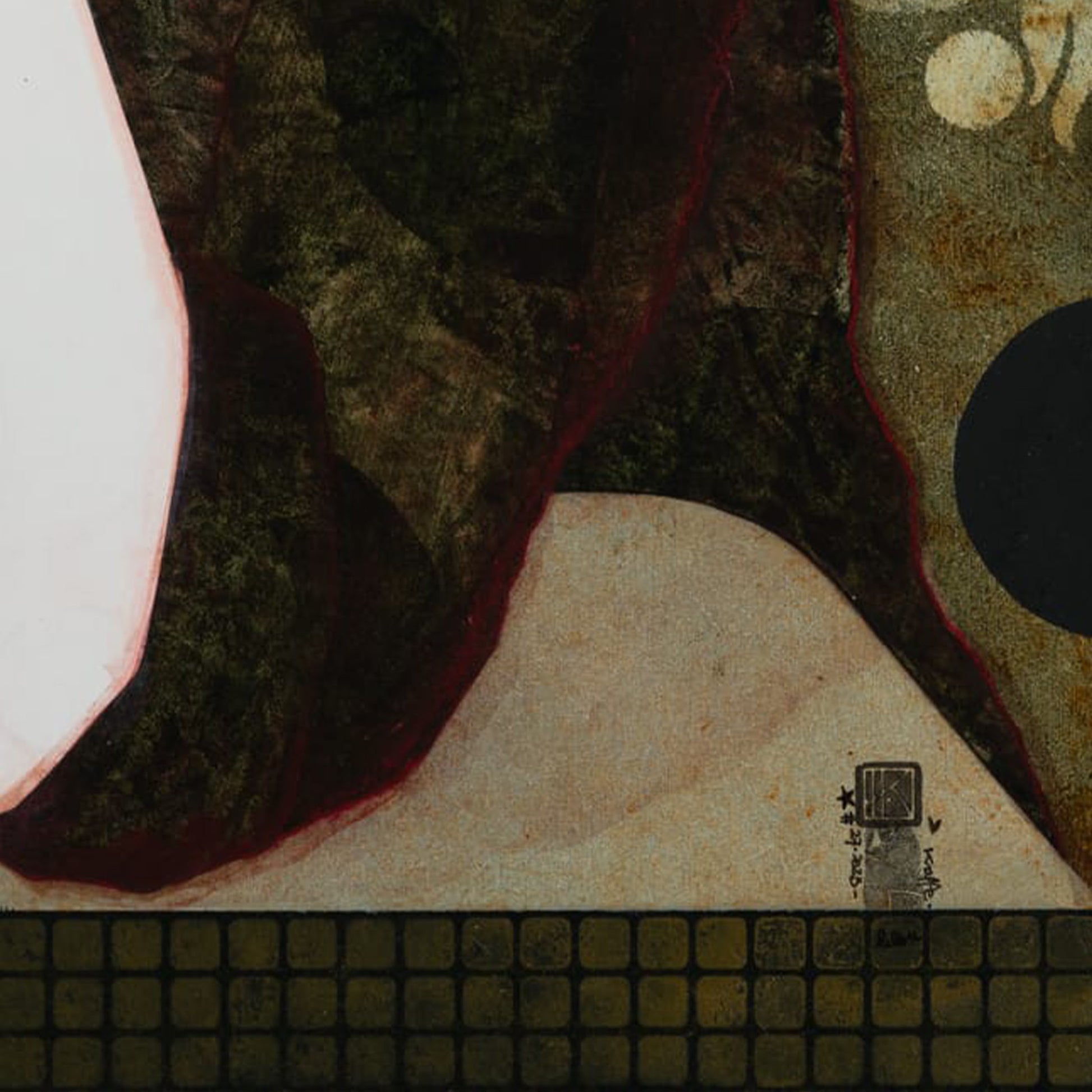 Portrait, Femme, Rêverie, Lalou Kraffe, Galerie KLE, Peinture originale, Figurative, Bretagne, Normandie