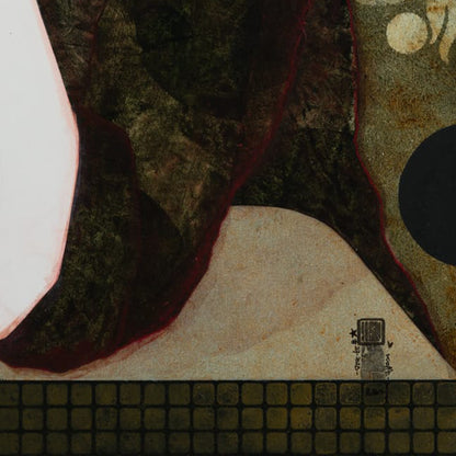 Portrait, Femme, Rêverie, Lalou Kraffe, Galerie KLE, Peinture originale, Figurative, Bretagne, Normandie