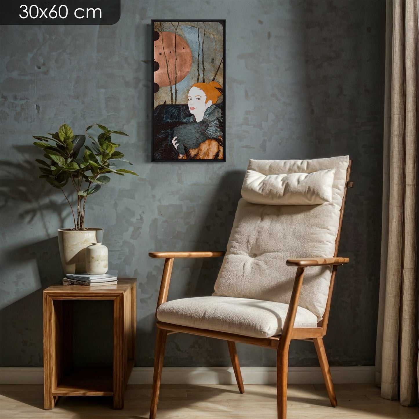 Portrait hivernal féminin, modernité, figuratif, Lalou Kraffe à Auray, Honfleur et Pont-Aven, KLE