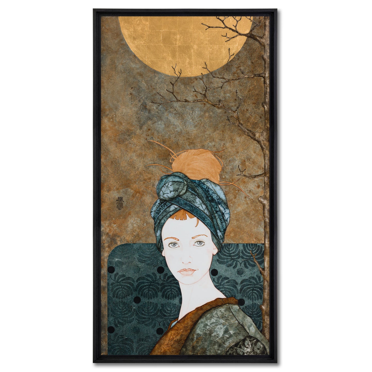 portrait féminin Lalou Kraffe 30*60 et 40*80