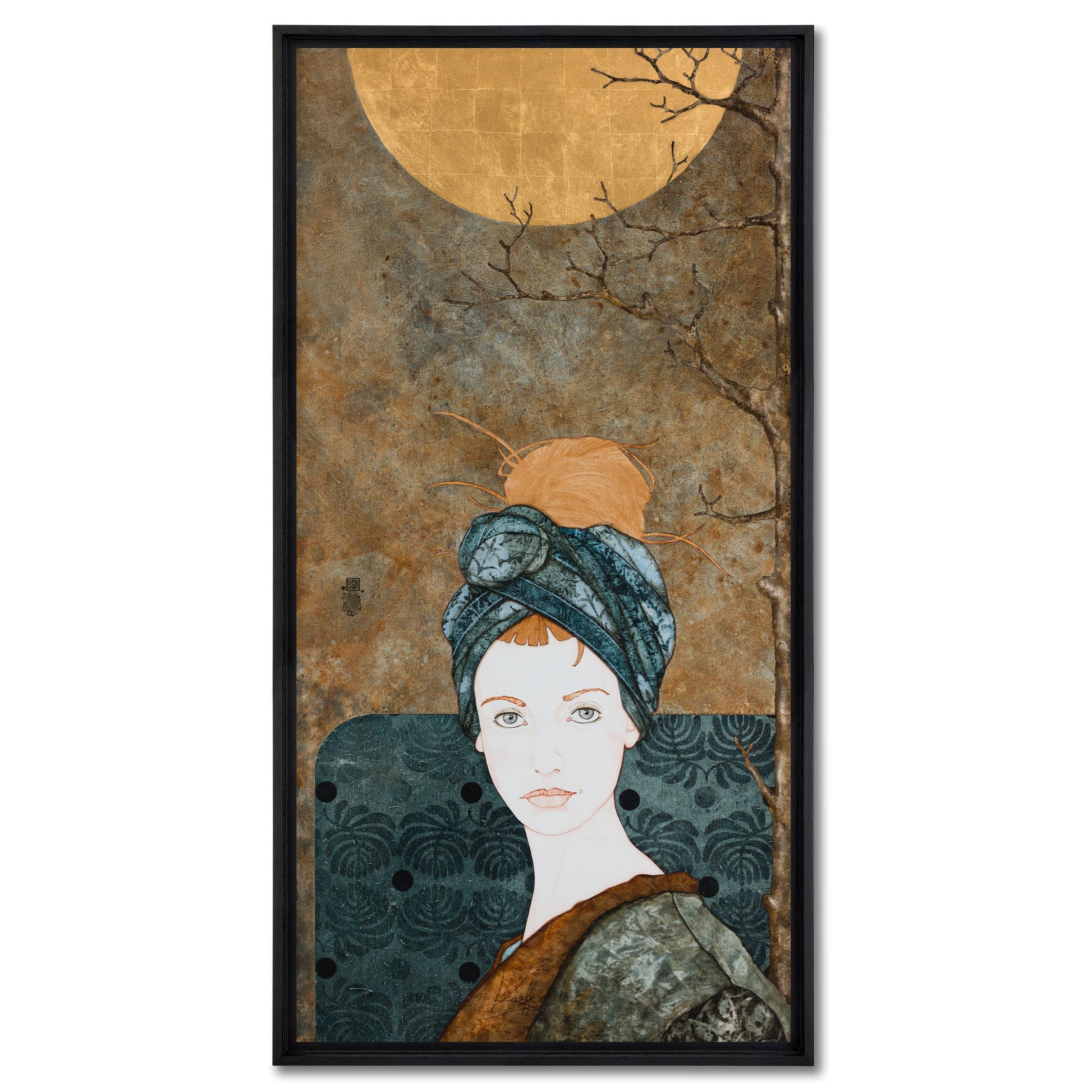 portrait féminin Lalou Kraffe 30*60 et 40*80