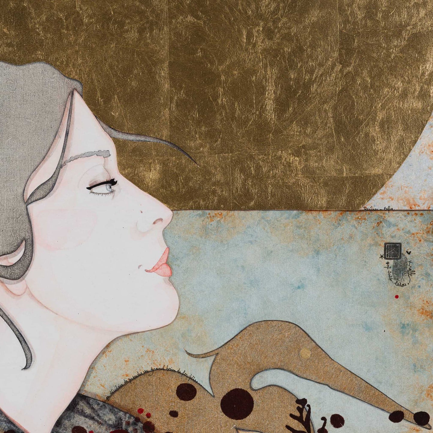 Portraits féminins, arts décoratifs, aigrettes, art figuratif, nature, poésie et contemplation, artiste féminine 