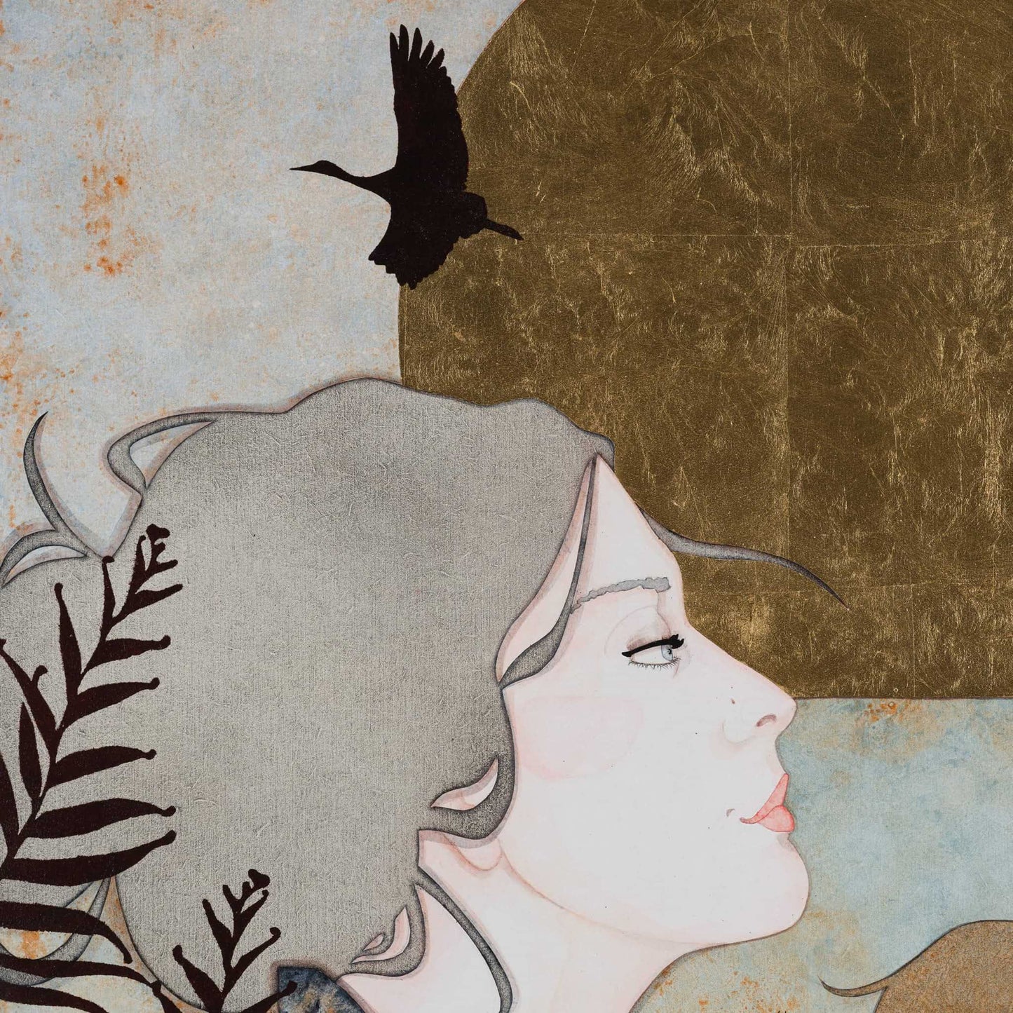 Portraits féminins, arts décoratifs, aigrettes, art figuratif, nature, poésie et contemplation, artiste féminine 
