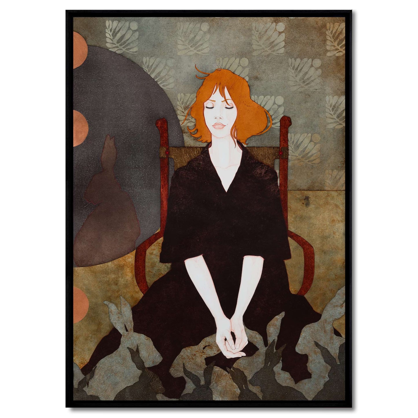 Portraits féminins, Mystère, Moderne, Lalou Kraffe, Honfleur, Pont-Aven, Auray