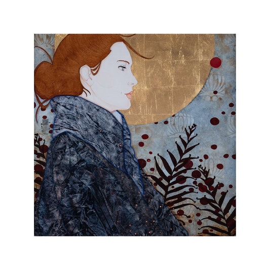 Portraits de femmes de Lalou Kraffe à la Galerie KLE, peinture originale, douceur et poésie, Bretagne, Normandie