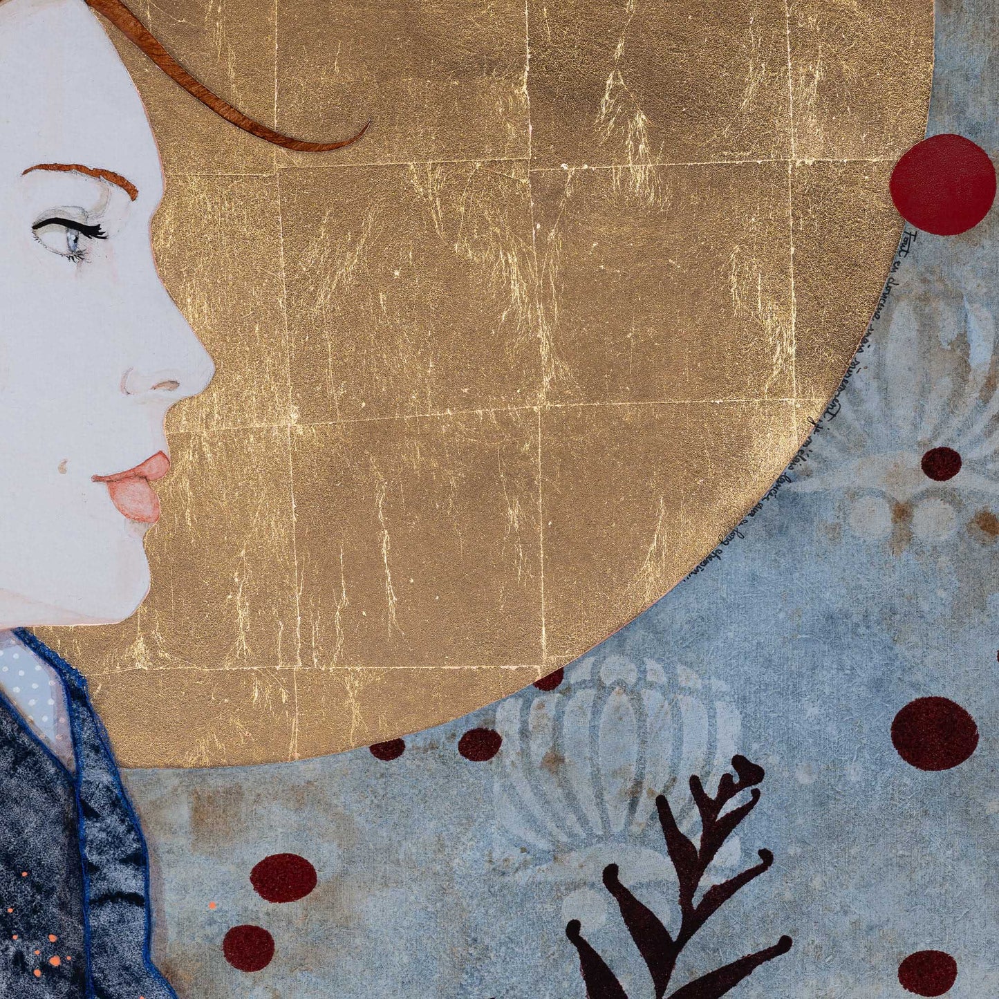 Portraits de femmes de Lalou Kraffe à la Galerie KLE, peinture originale, douceur et poésie, Bretagne, Normandie