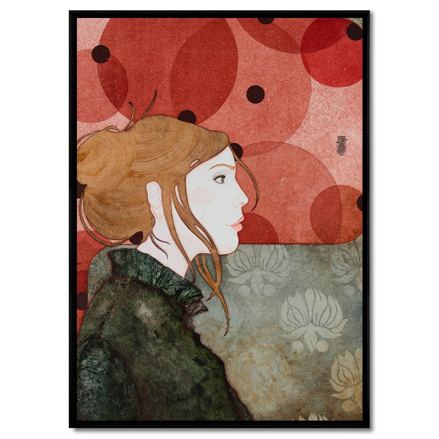 Profil féminin, portraits d’une artiste peintre femme, beauté, figuratif et moderne, Bretagne et Normandie