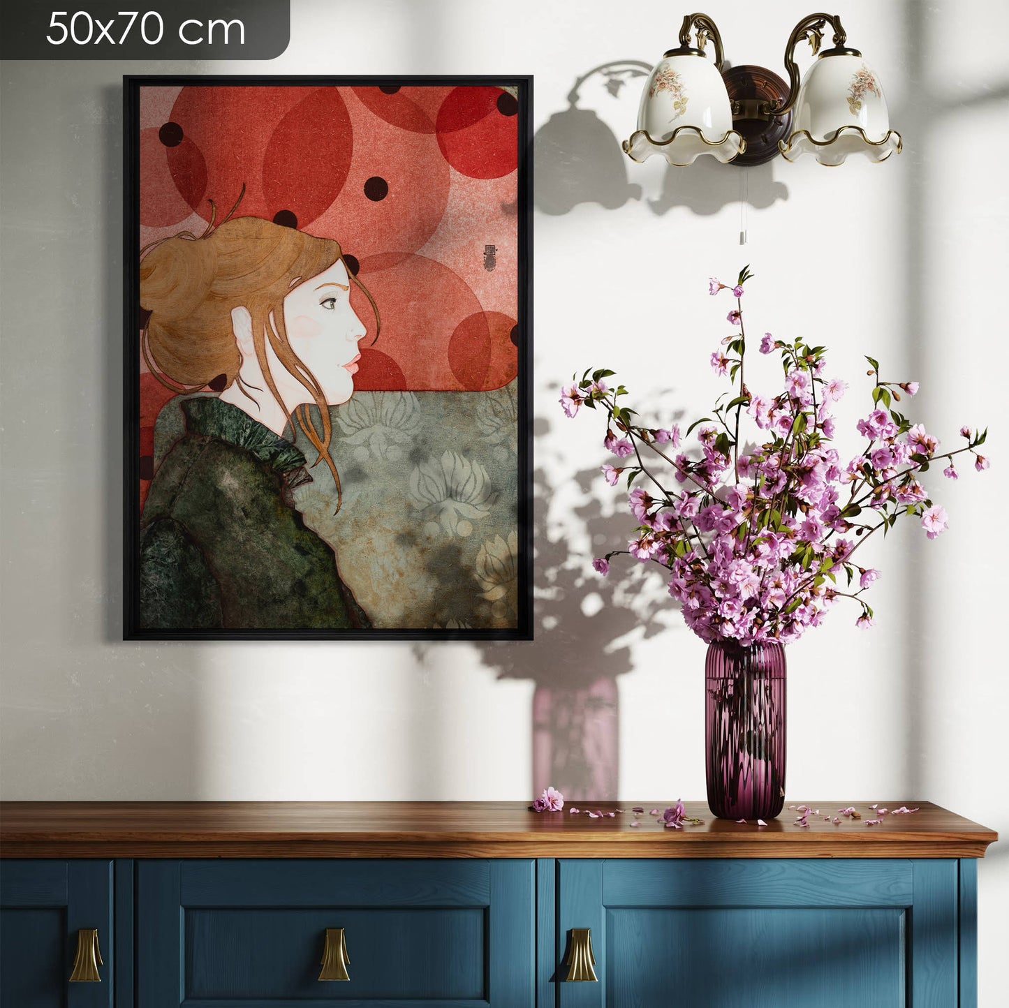 Profil féminin, portraits de Lalou Kraffe a la Galerie KLE, beauté, figuratif, Bretagne et Normandie