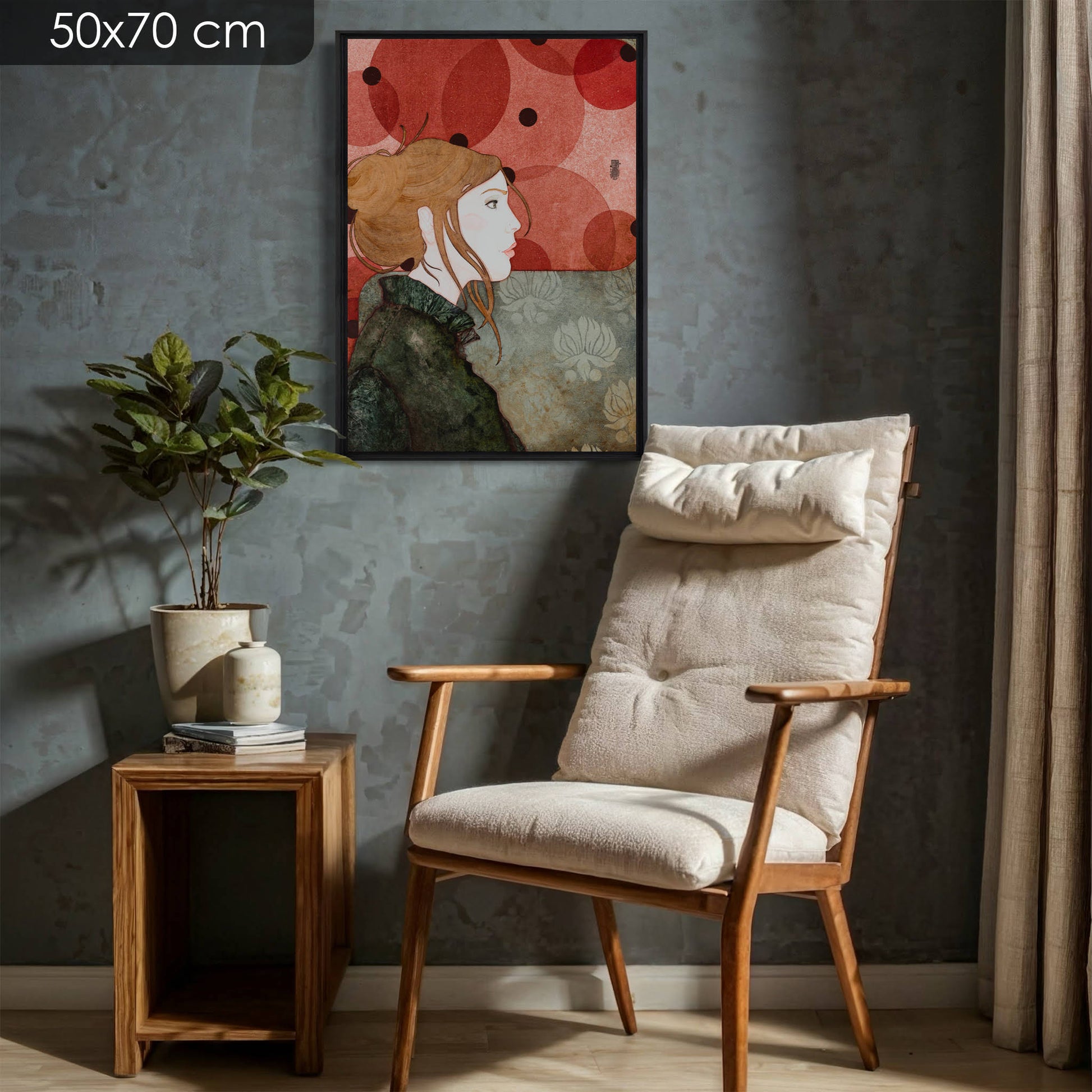 Profil féminin, portraits d’une artiste peintre femme, beauté, figuratif et moderne, Bretagne et Normandie
