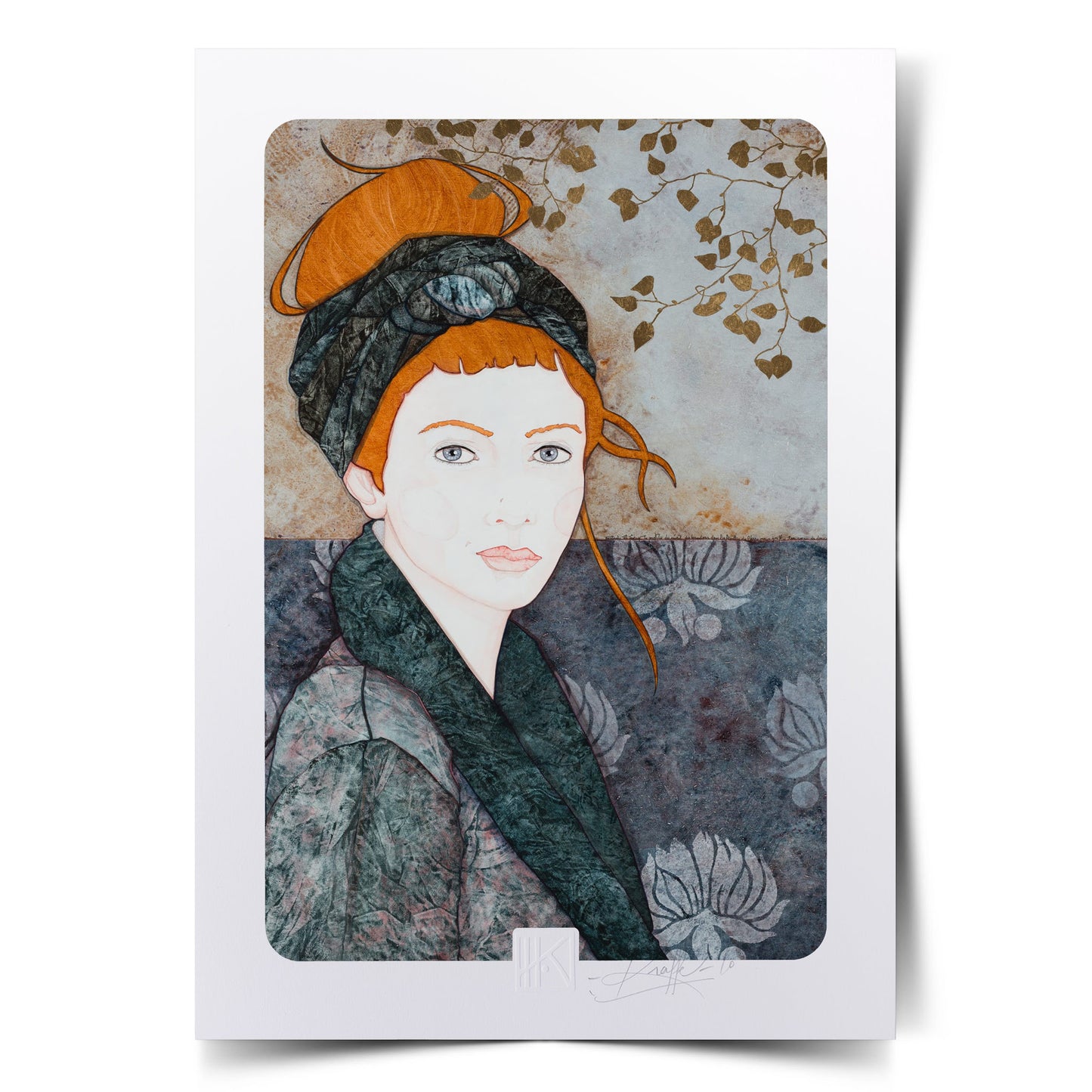 Poétique et rêveuse Tirage d’Art Portrait féminin Lalou Kraffe Auray Pont-Aven Honfleur