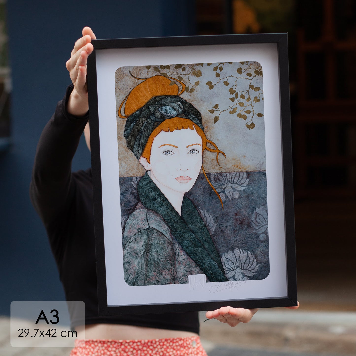 Poétique et rêveuse Tirage d’Art Portrait féminin Lalou Kraffe Auray Pont-Aven Honfleur