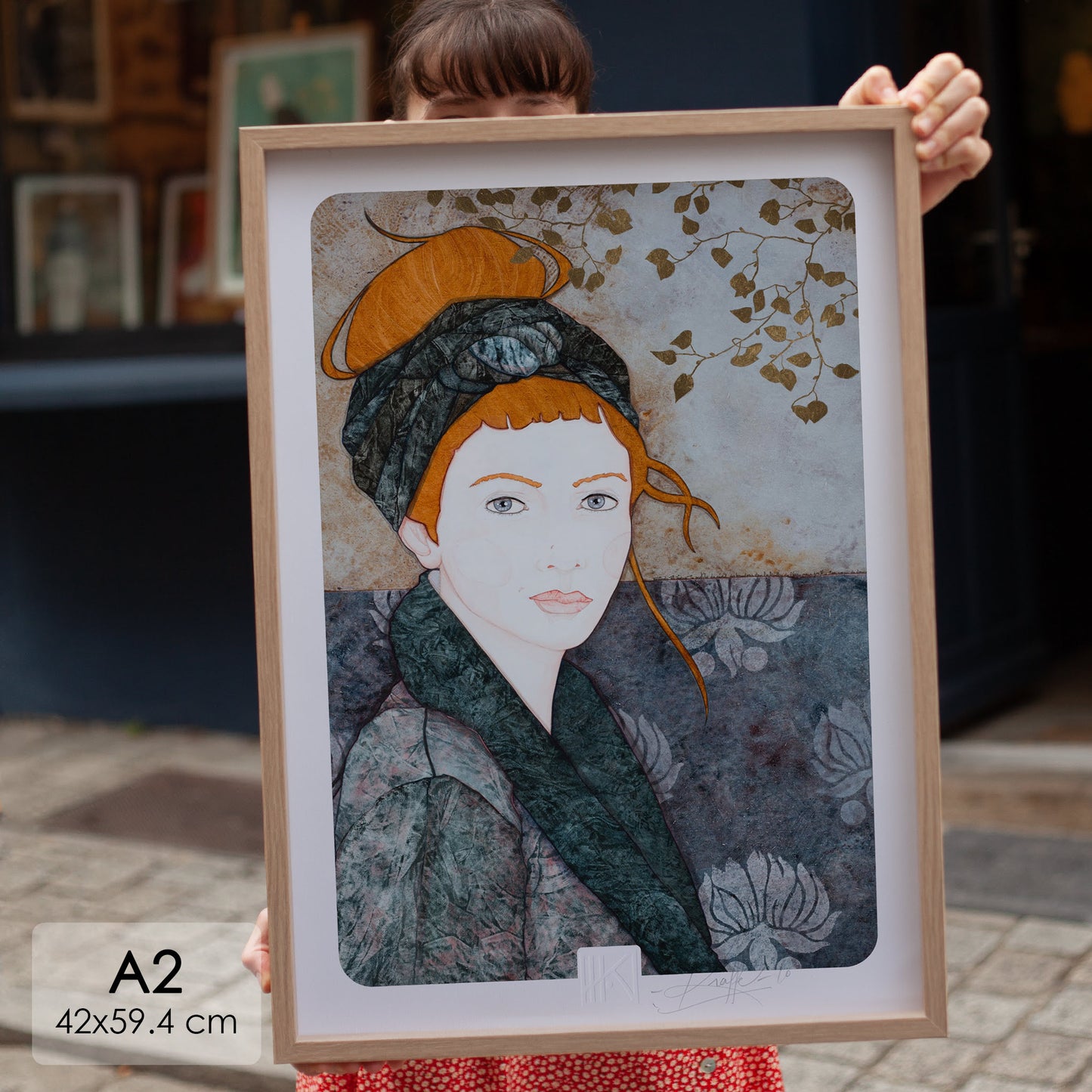 Poétique et rêveuse Tirage d’Art Portrait féminin Lalou Kraffe Auray Pont-Aven Honfleur