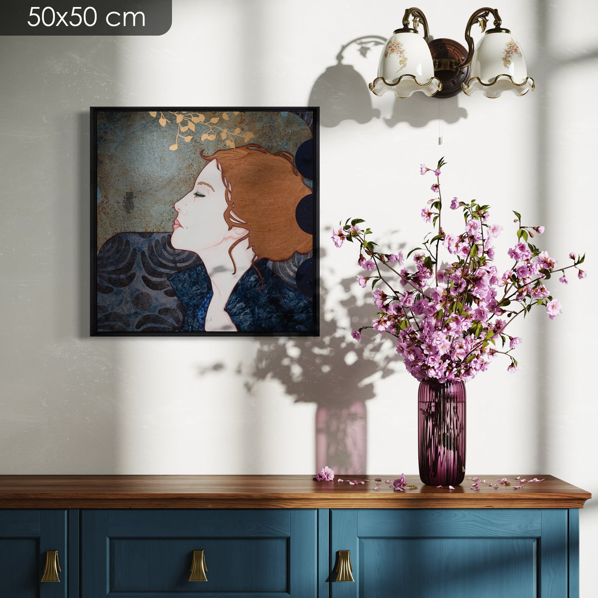 Sérénité et élégance, portraits figuratifs féminins, KLE, galerie, Lalou Kraffe, Bretagne et Normandie