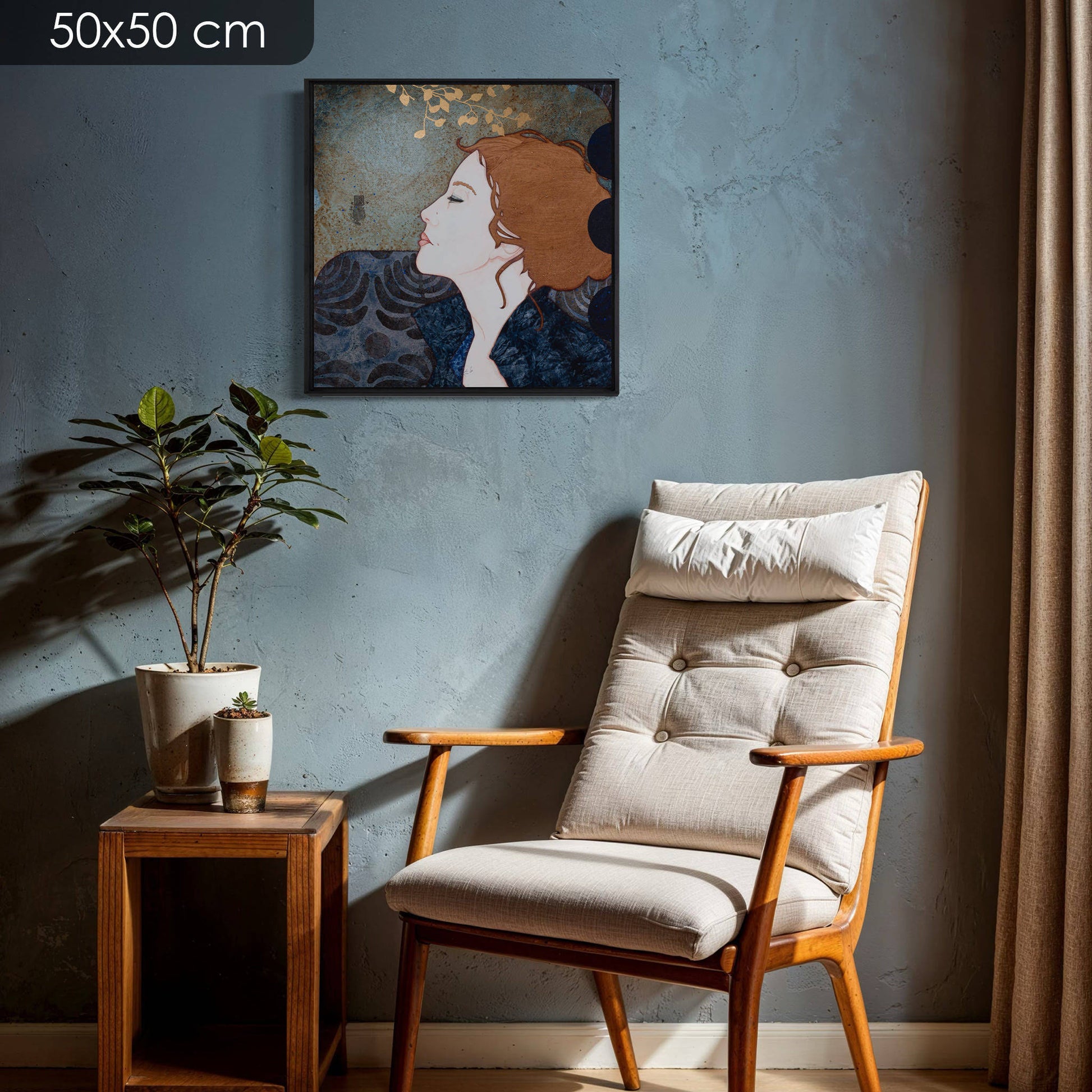 Sérénité et élégance, portraits figuratifs féminins, KLE, galerie, Lalou Kraffe, Bretagne et Normandie