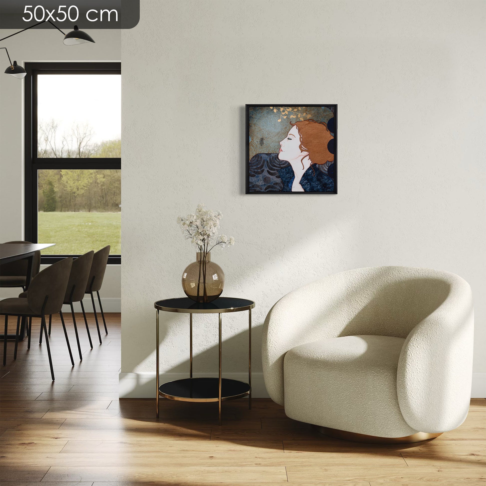 Sérénité et élégance, portraits figuratifs féminins, KLE, galerie, Lalou Kraffe, Bretagne et Normandie